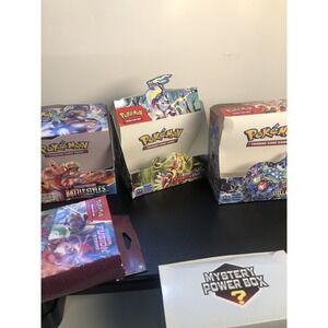 6x Empty Pokémon Booster Display Boxes Scarlet Violet Sword Shield